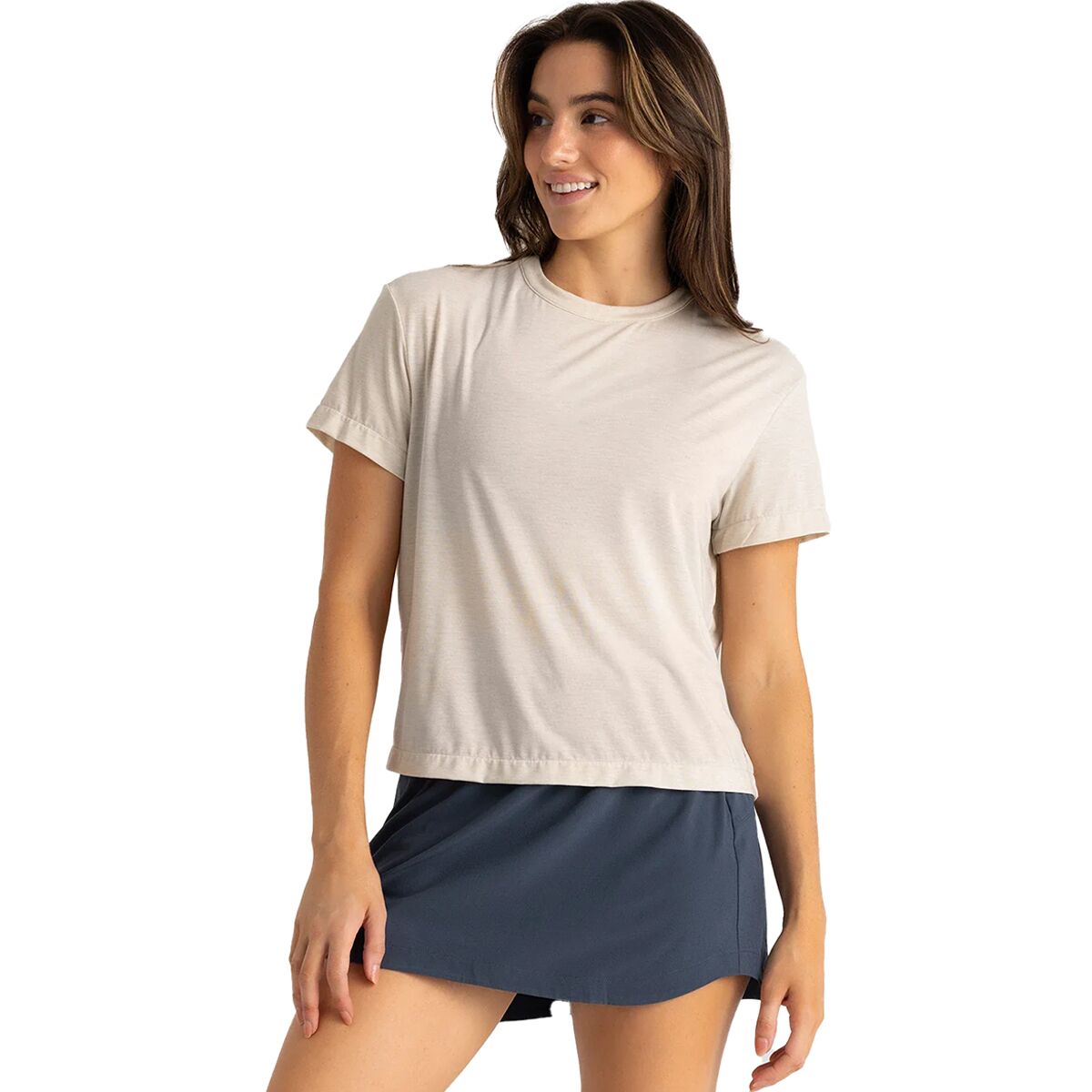 Image of Free Fly Elevate Lightweight T-Shirt - Women's Heather Birch, L