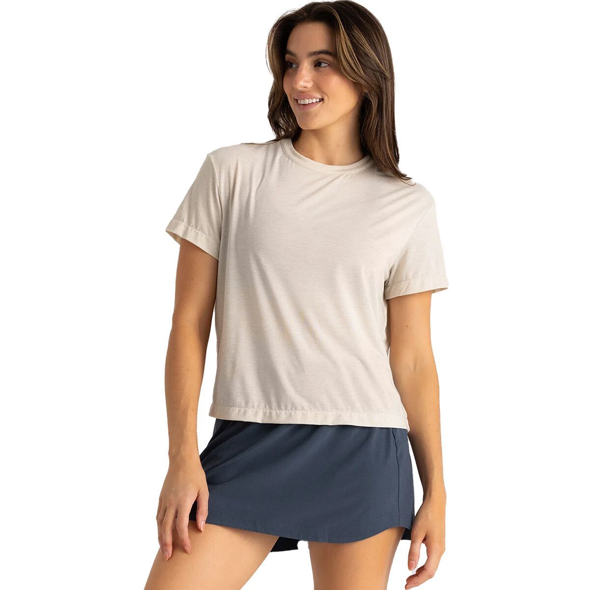 Image of Free Fly Elevate Lightweight T-Shirt - Women's Heather Birch, S