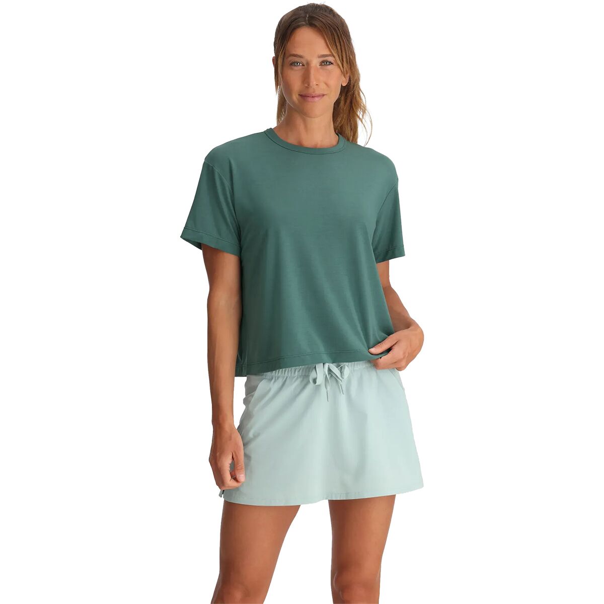 Image of Free Fly Elevate Lightweight T-Shirt - Women's Sea Pine, XL