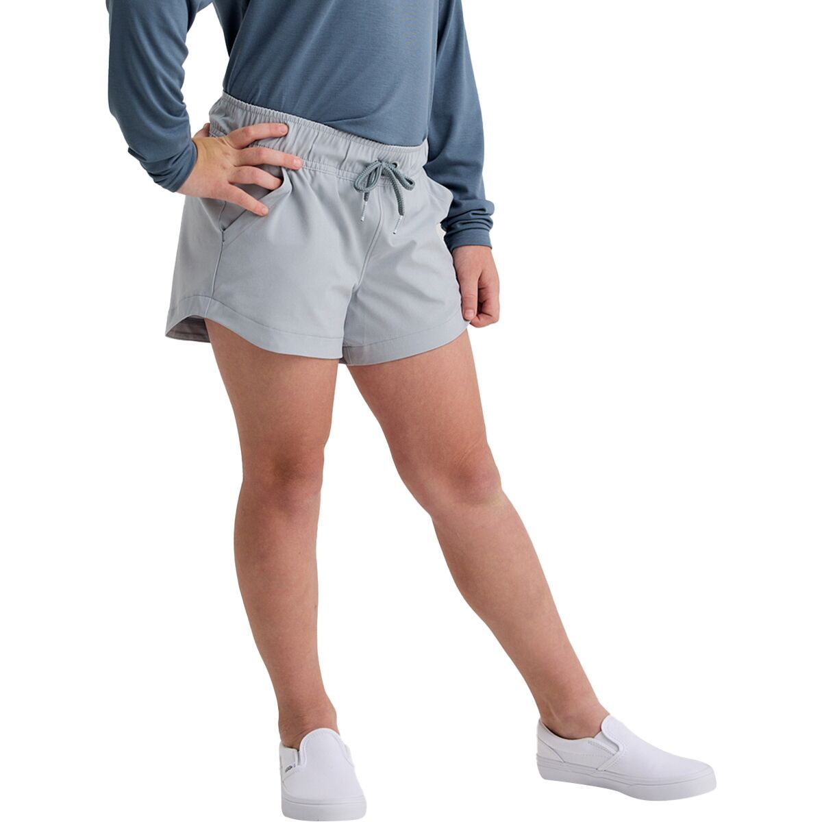 Image of Free Fly Pull-On Breeze Short - Girls' Aspen Grey, M