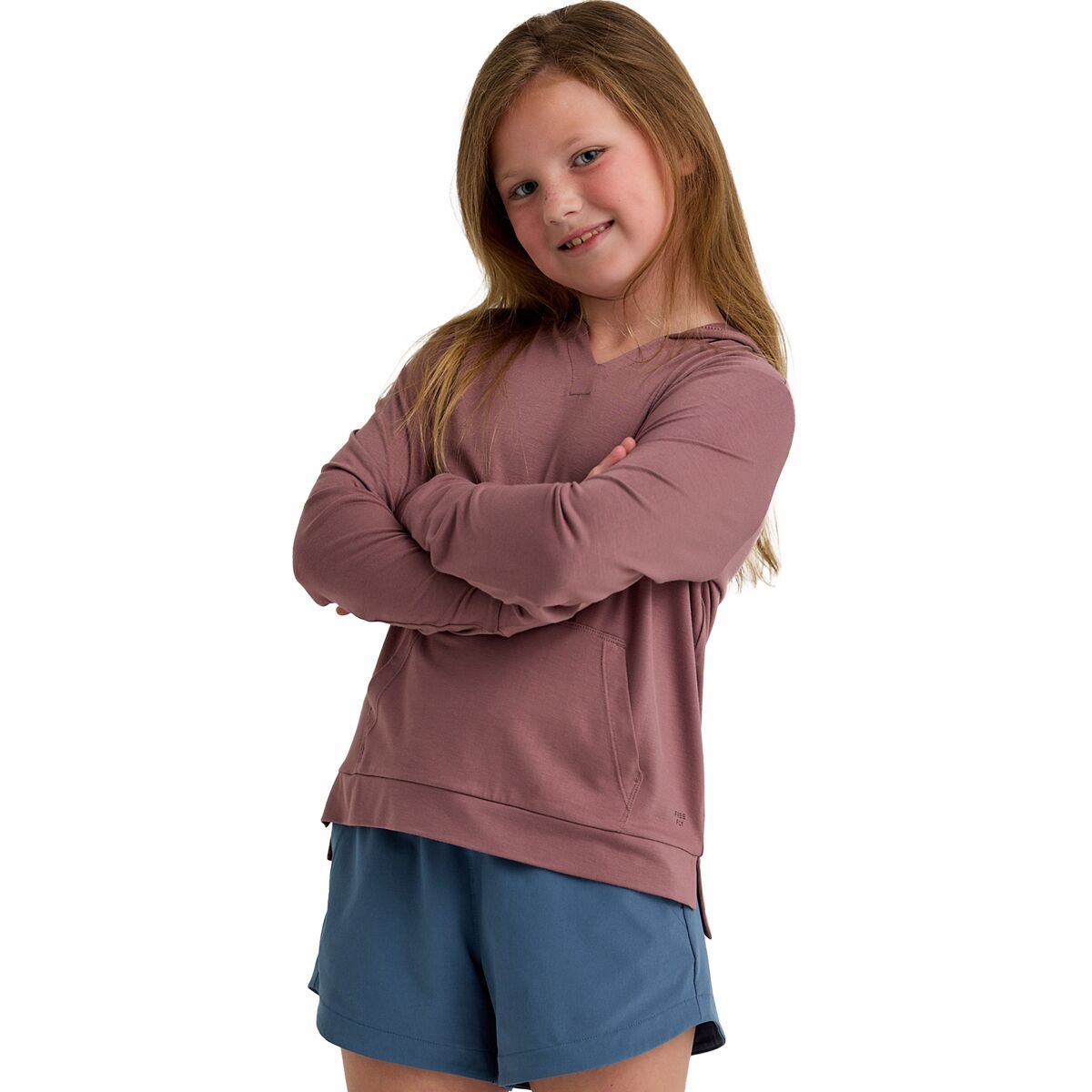 Free Fly Shade Hoodie - Girls' Fig, M