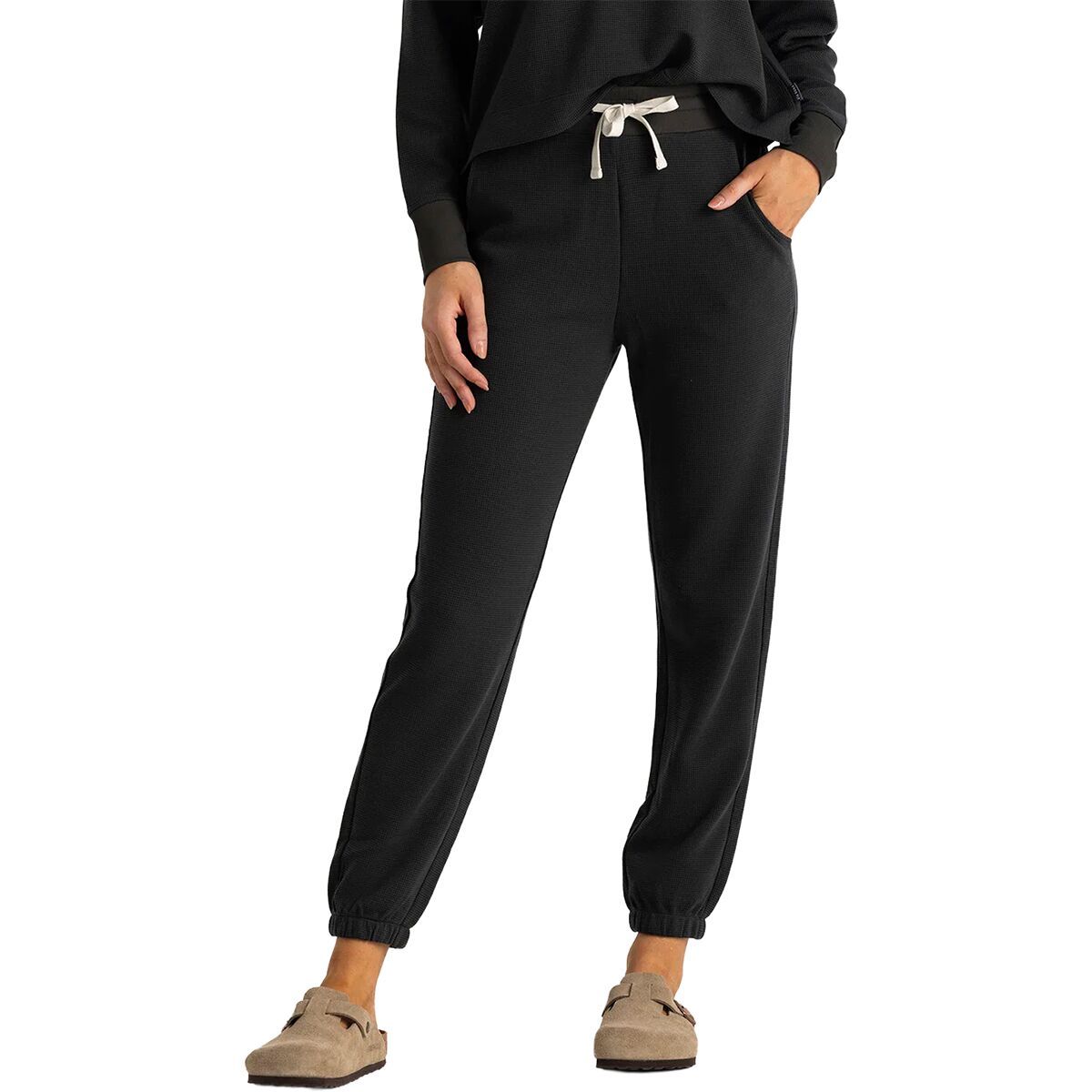 Image of Free Fly Waffle Jogger - Women's Black Sand, L