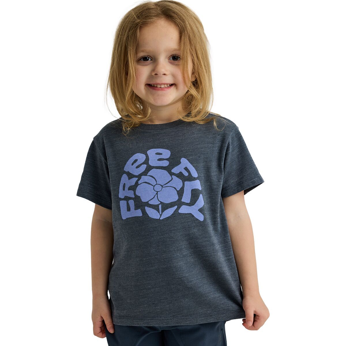 Free Fly Poppy T-Shirt - Toddler Girls' Heather Black Sand, 4T