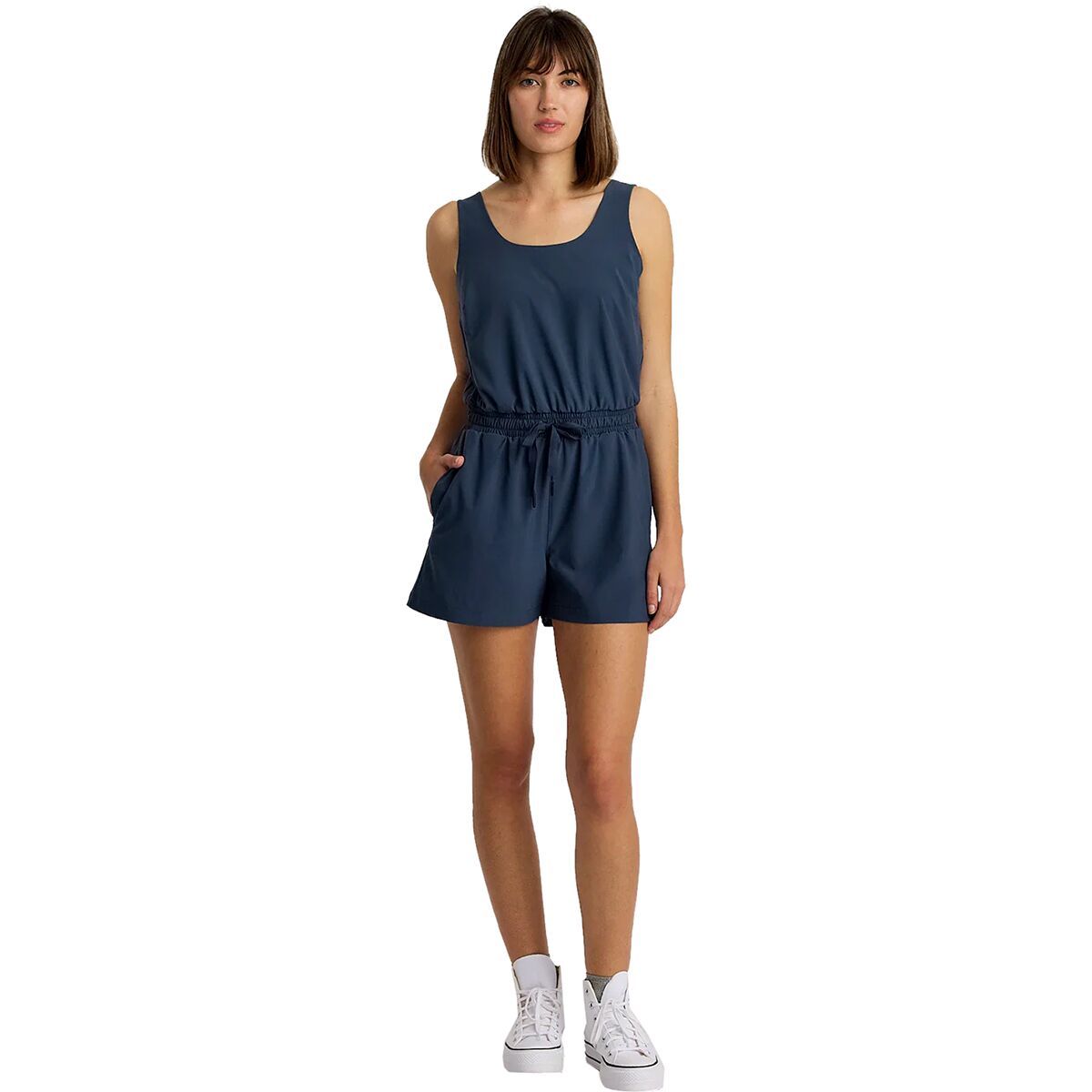 Image of Free Fly Breeze Romper - Women's Storm Cloud, XL