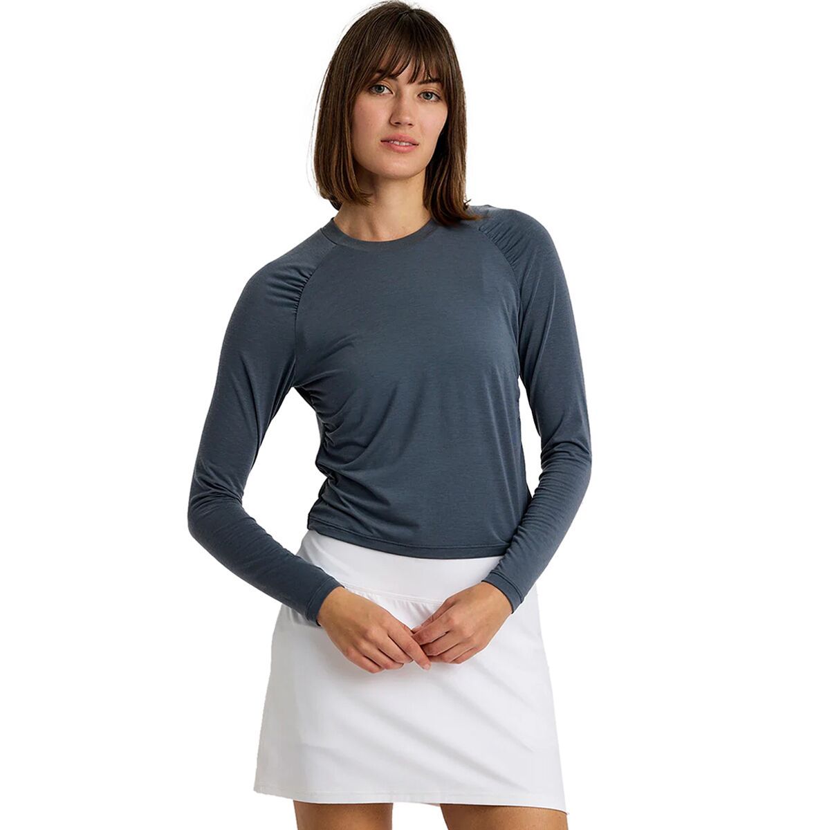 Image of Free Fly Elevate Lightweight Fitted Long-Sleeve Shirt - Women's Storm Cloud, M