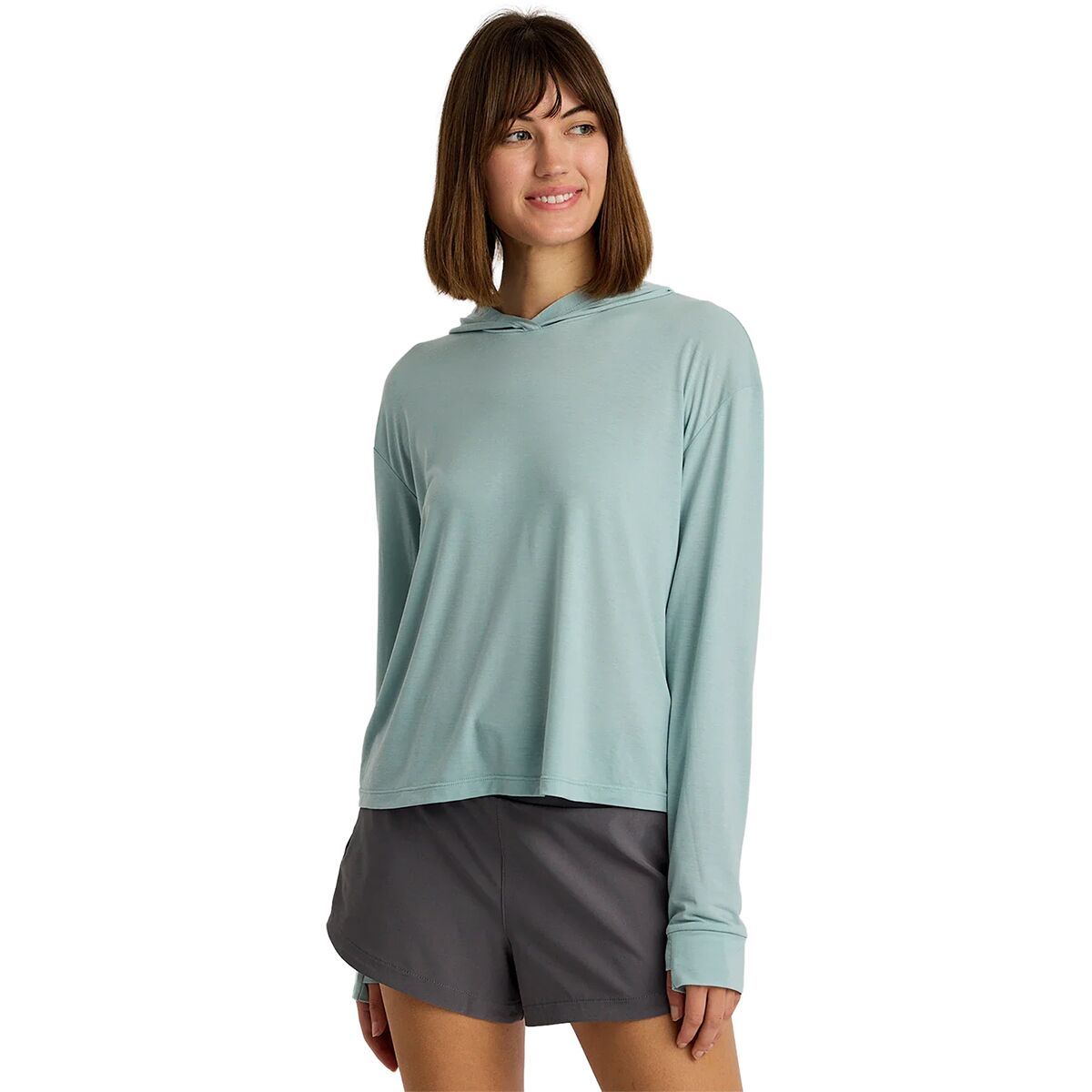 Image of Free Fly Elevate Lightweight Hoodie - Women's Ocean Mist, S