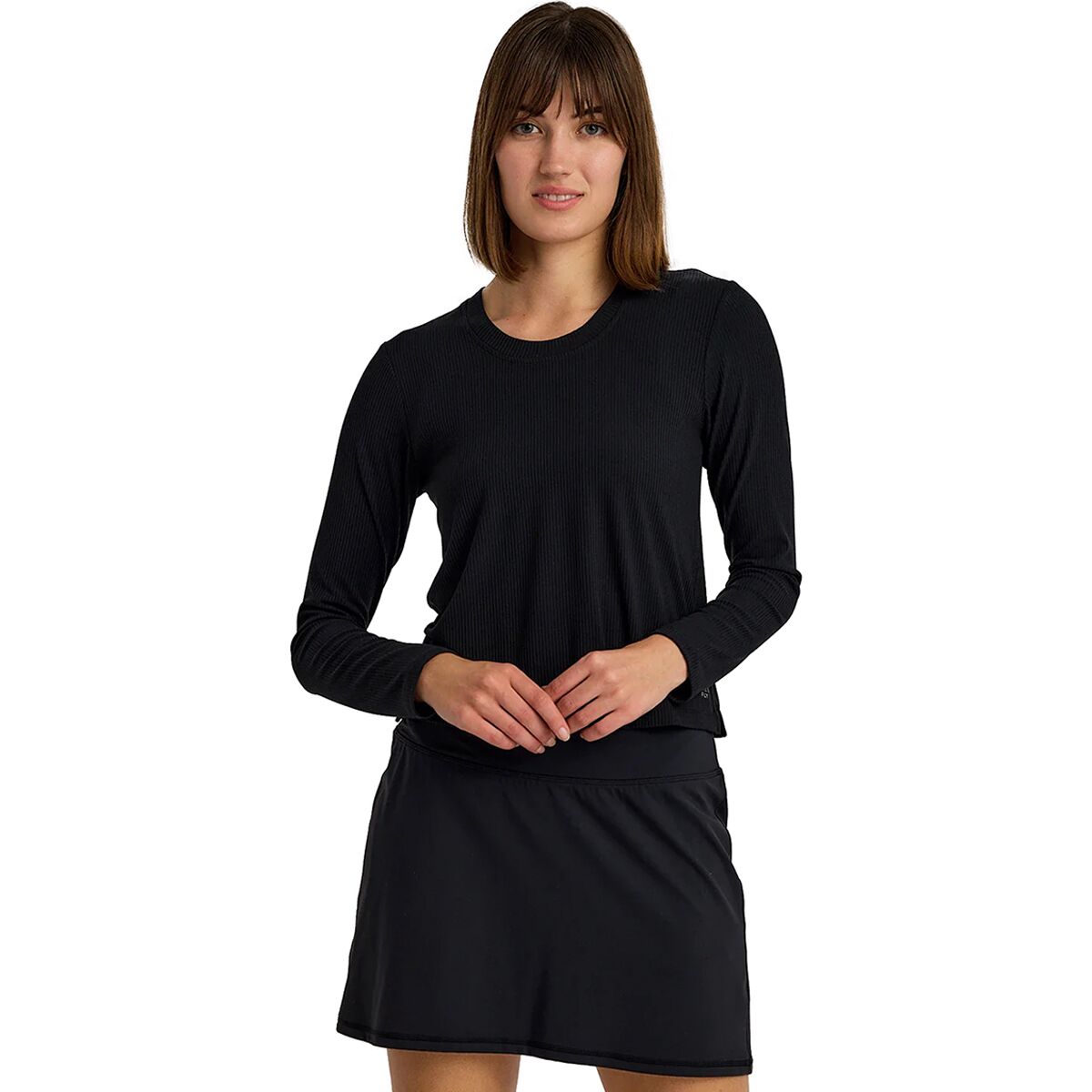 Image of Free Fly Ribbed Long-Sleeve Shirt - Women's Black, S