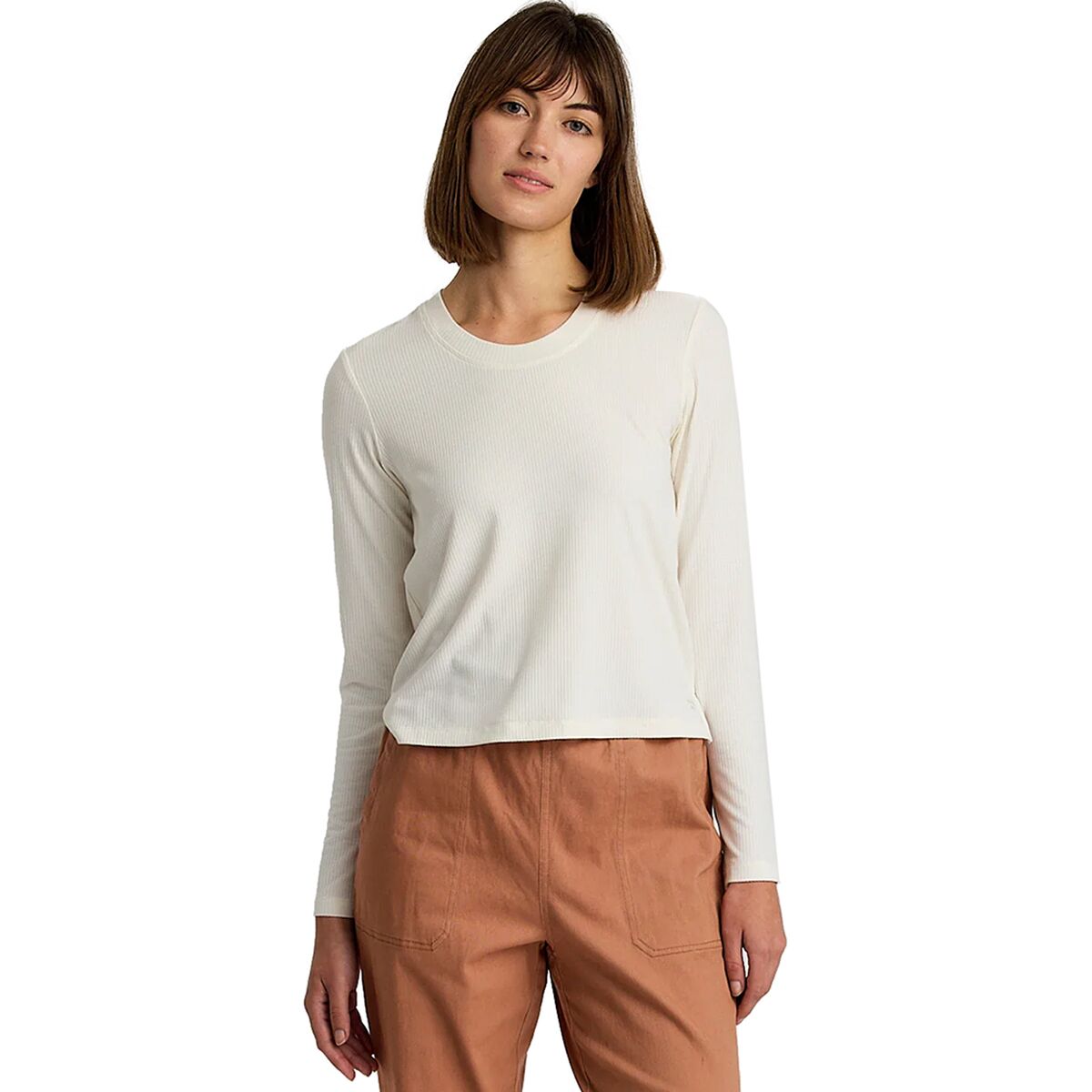 Image of Free Fly Ribbed Long-Sleeve Shirt - Women's Sea Salt, L