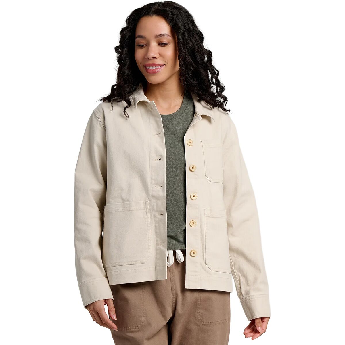 Image of Free Fly Folly Twill Chore Coat - Women's Stone, S
