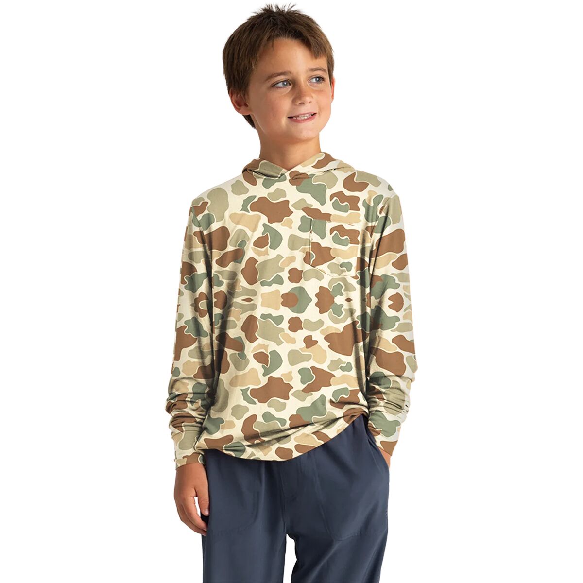 Image of Free Fly Shade Hoodie - Kids' Vintage Camo, M