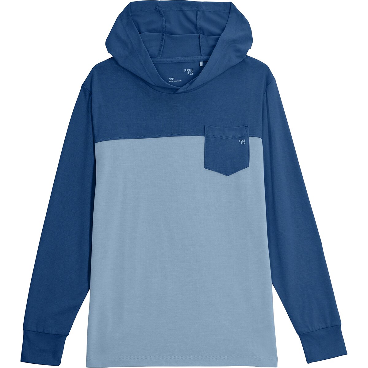 Image of Free Fly Colorblock Shade Hoodie - Kids' True Navy/Blue Fog, M
