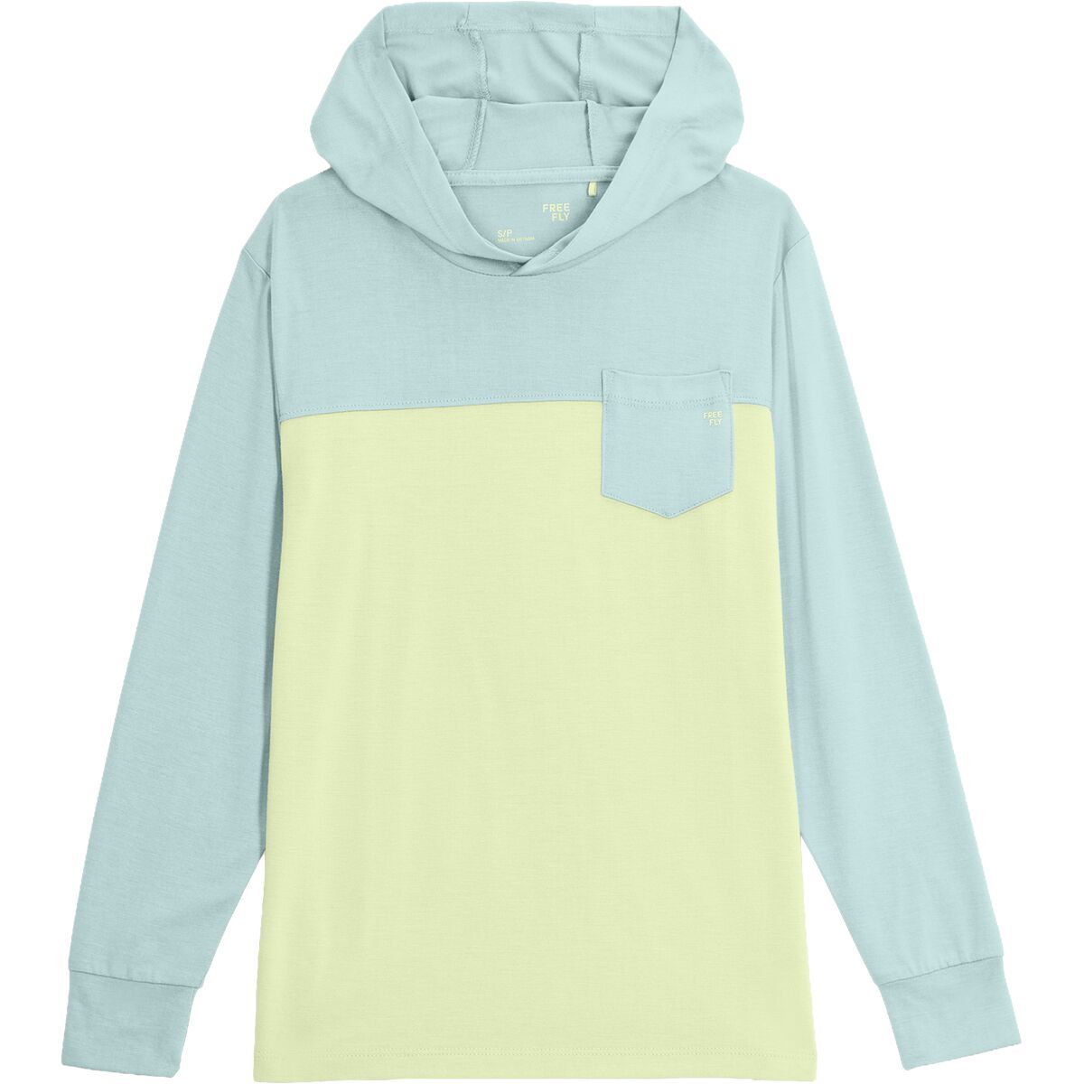 Image of Free Fly Colorblock Shade Hoodie - Kids' Tropic Sea/Lime, XS