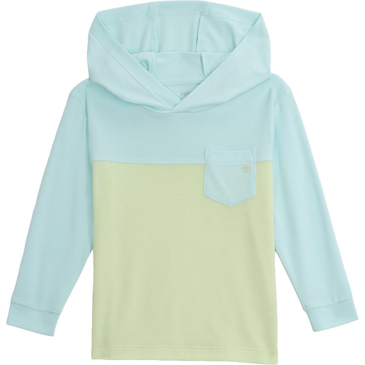 Image of Free Fly Colorblock Shade Hoodie - Toddlers' Tropic Sea/Lime, 3T