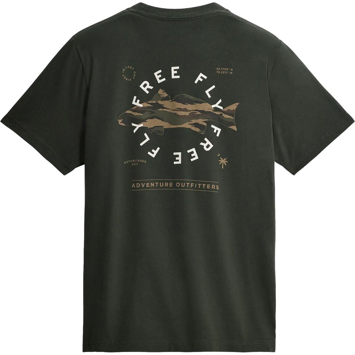 Image of Free Fly Target Species T-Shirt - Kids' Dark Forest, L