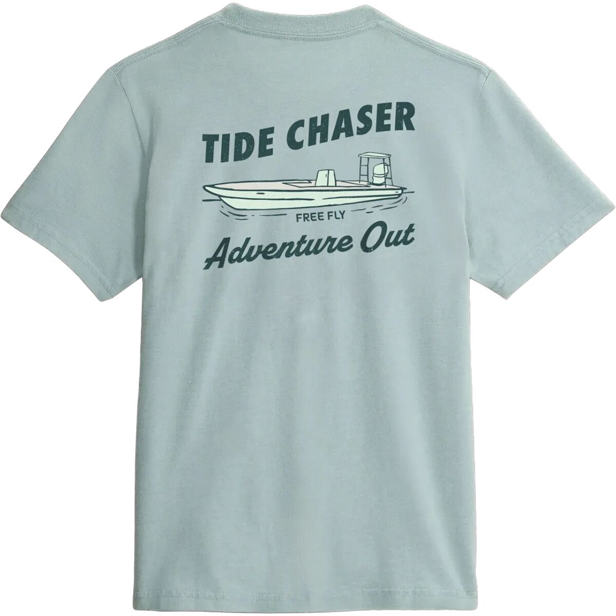 Image of Free Fly Tide Chaser T-Shirt - Kids' Ocean Mist, XL