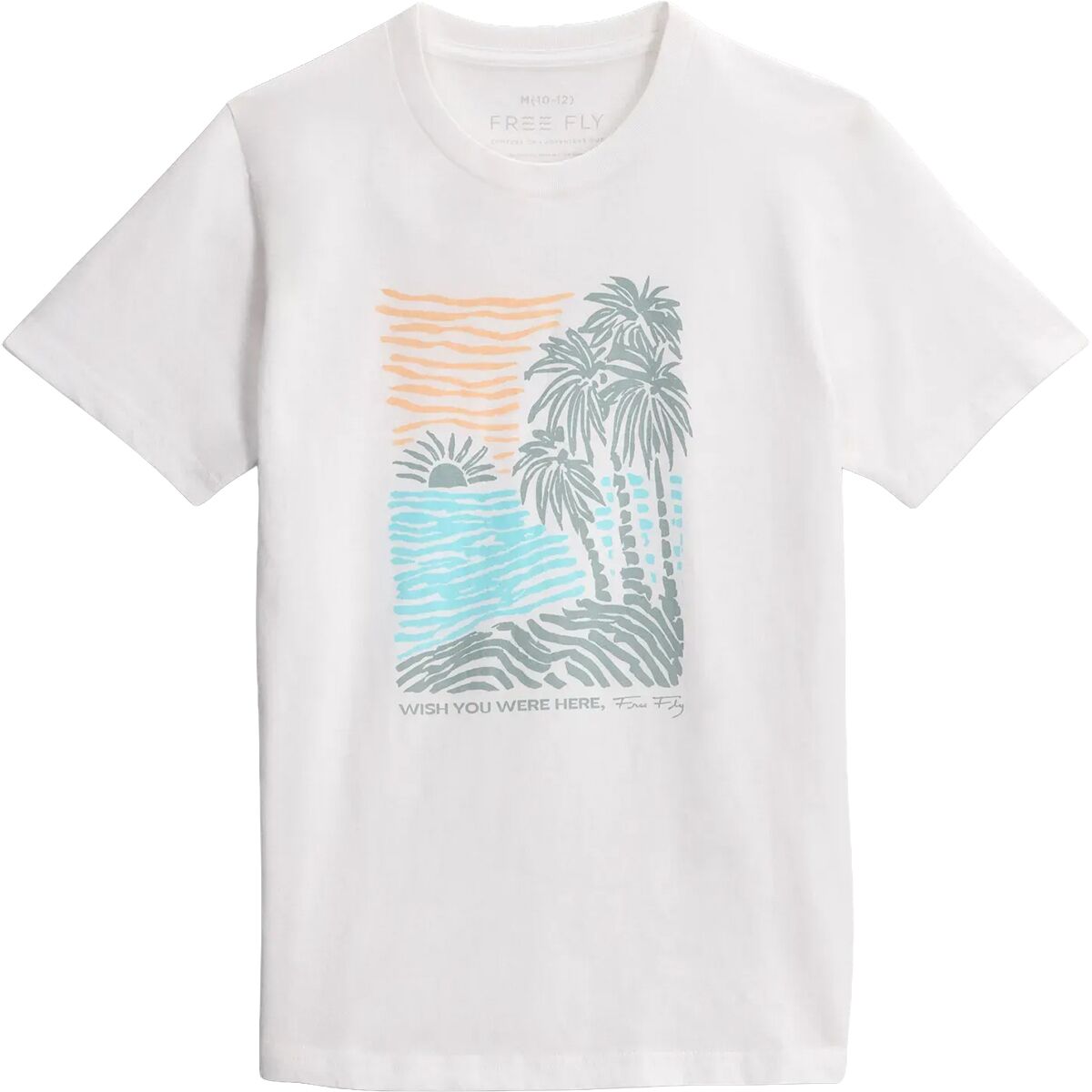 Image of Free Fly Wish You Were Here T-Shirt - Kids' Bright White, M