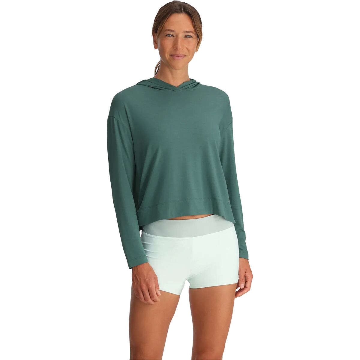 Image of Free Fly Shade Crossover Hoodie - Women's Sea Pine, L