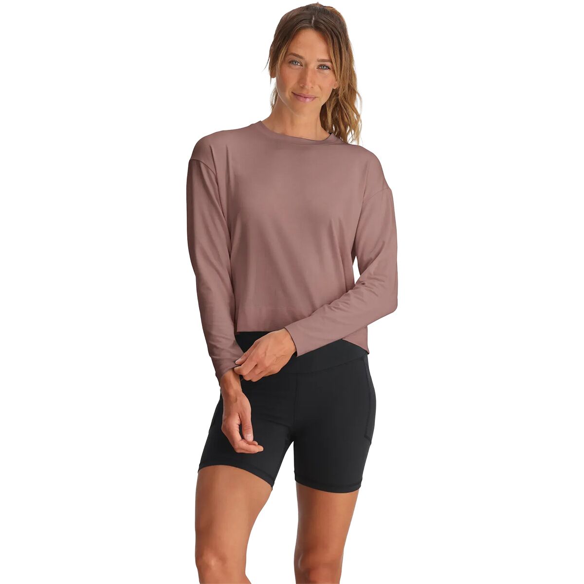 Image of Free Fly Shade Crossover Long-Sleeve Top - Women's Fig, XL