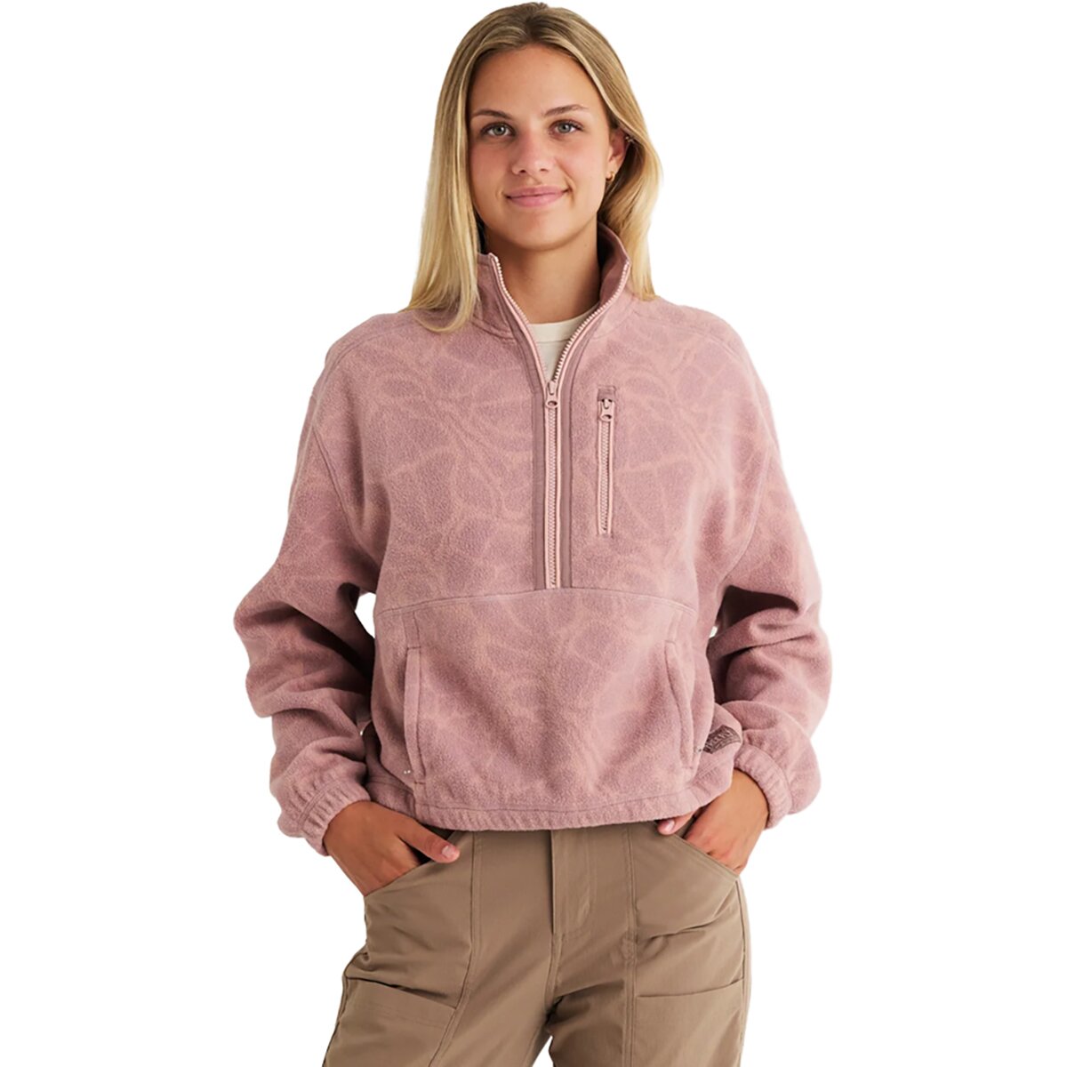 Image of Free Fly Ashridge 1/2-Zip Fleece Pullover - Women's Cosmic Bloom Plum, S