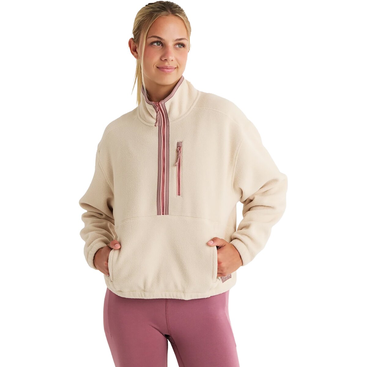 Image of Free Fly Ashridge 1/2-Zip Fleece Pullover - Women's French Oak, S