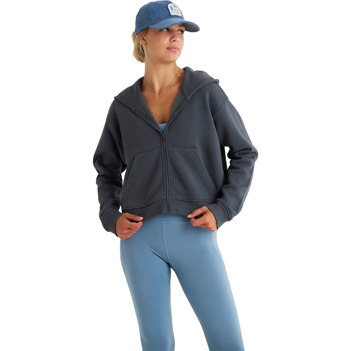 Image of Free Fly Bamboo Northcoast Fleece Full-Zip Hoodie - Women's Storm Cloud, S