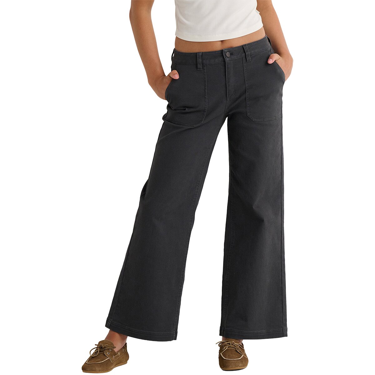 Free Fly Free Fly Folly Twill Wide Leg Pant - Women's Anthracite, 6