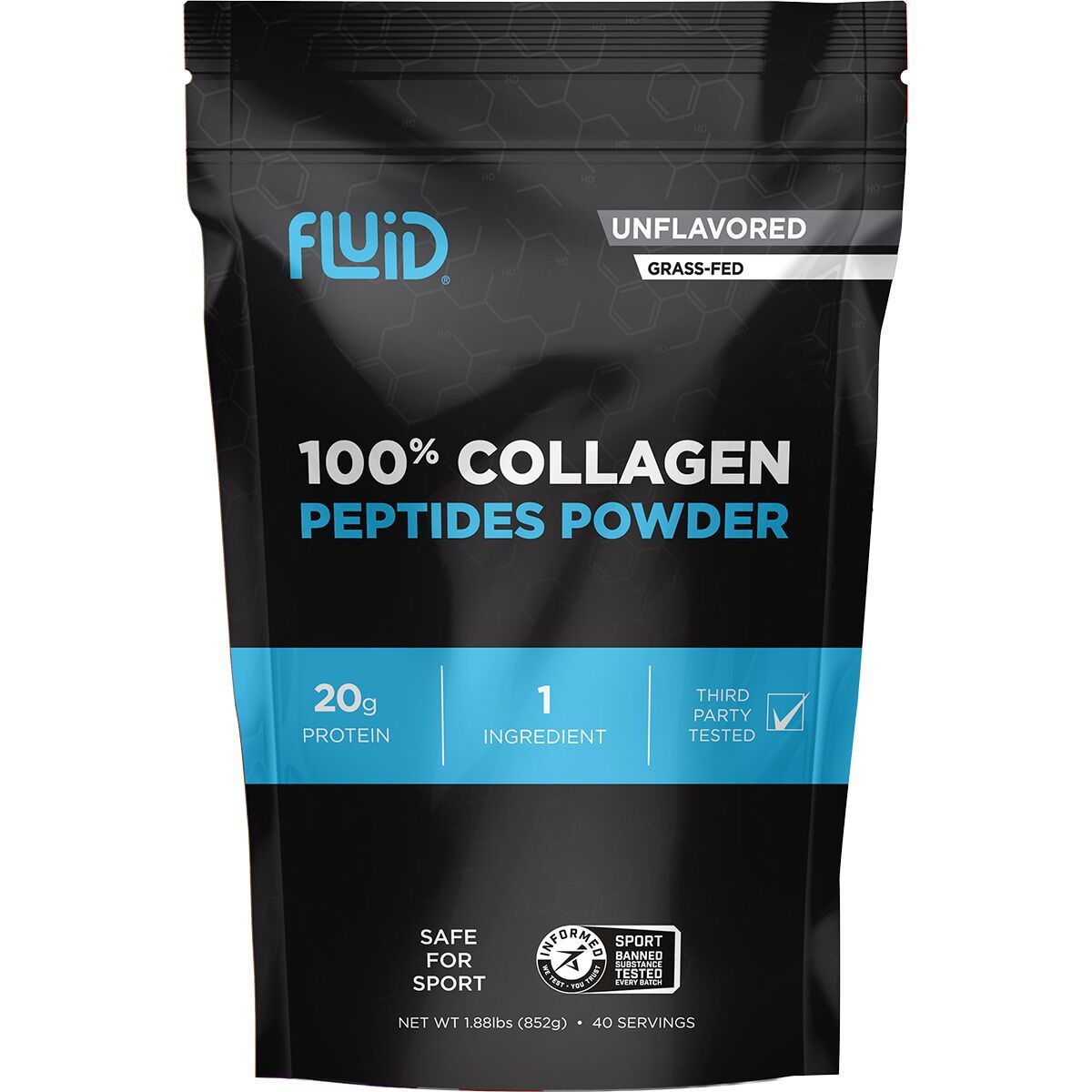 Image of Fluid 100% COLLAGEN PEPTIDES Unflavored, 40-Serving Bag