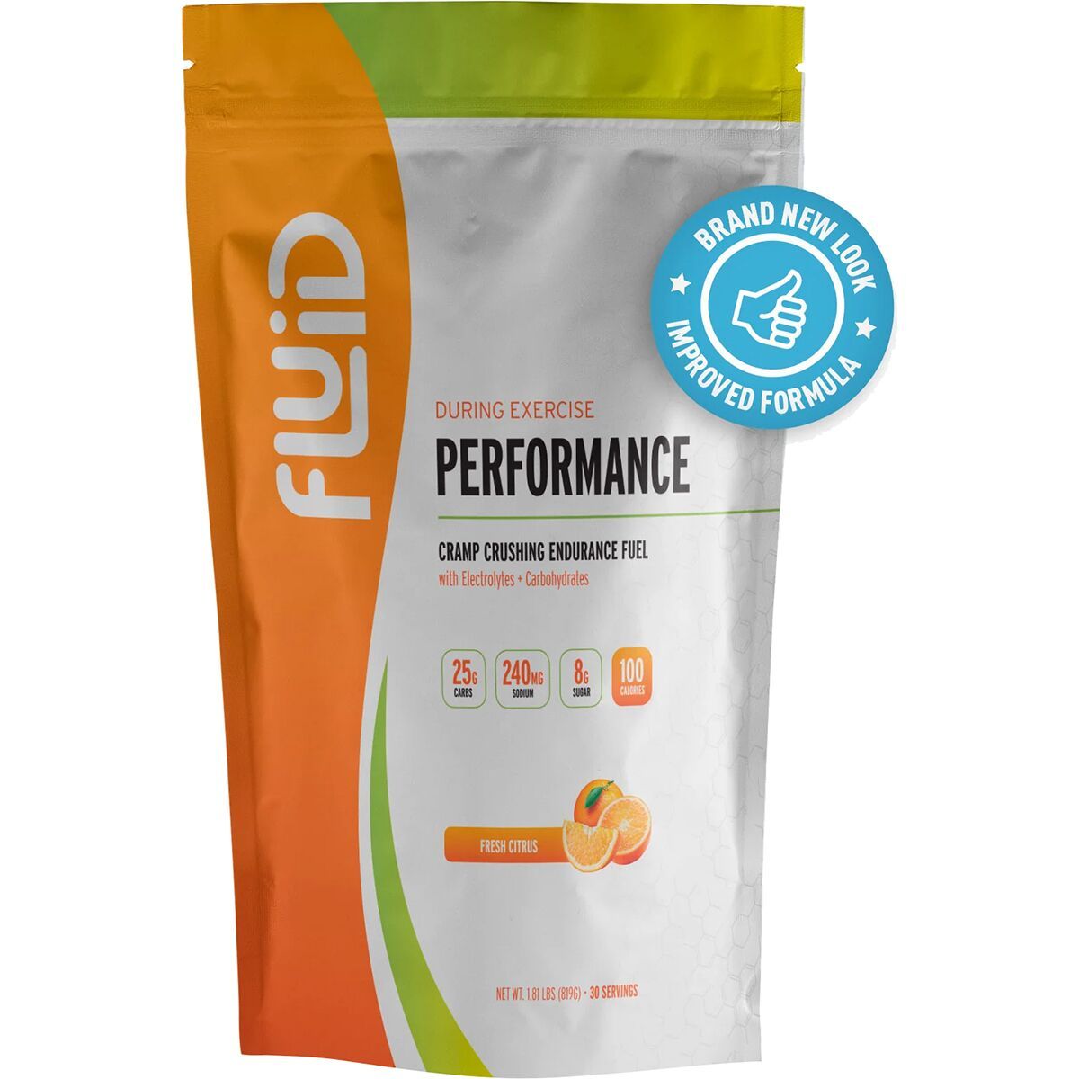 Image of Fluid Performance Endurance Fuel - 54 Serving Bag Fresh Citrus, 1458g