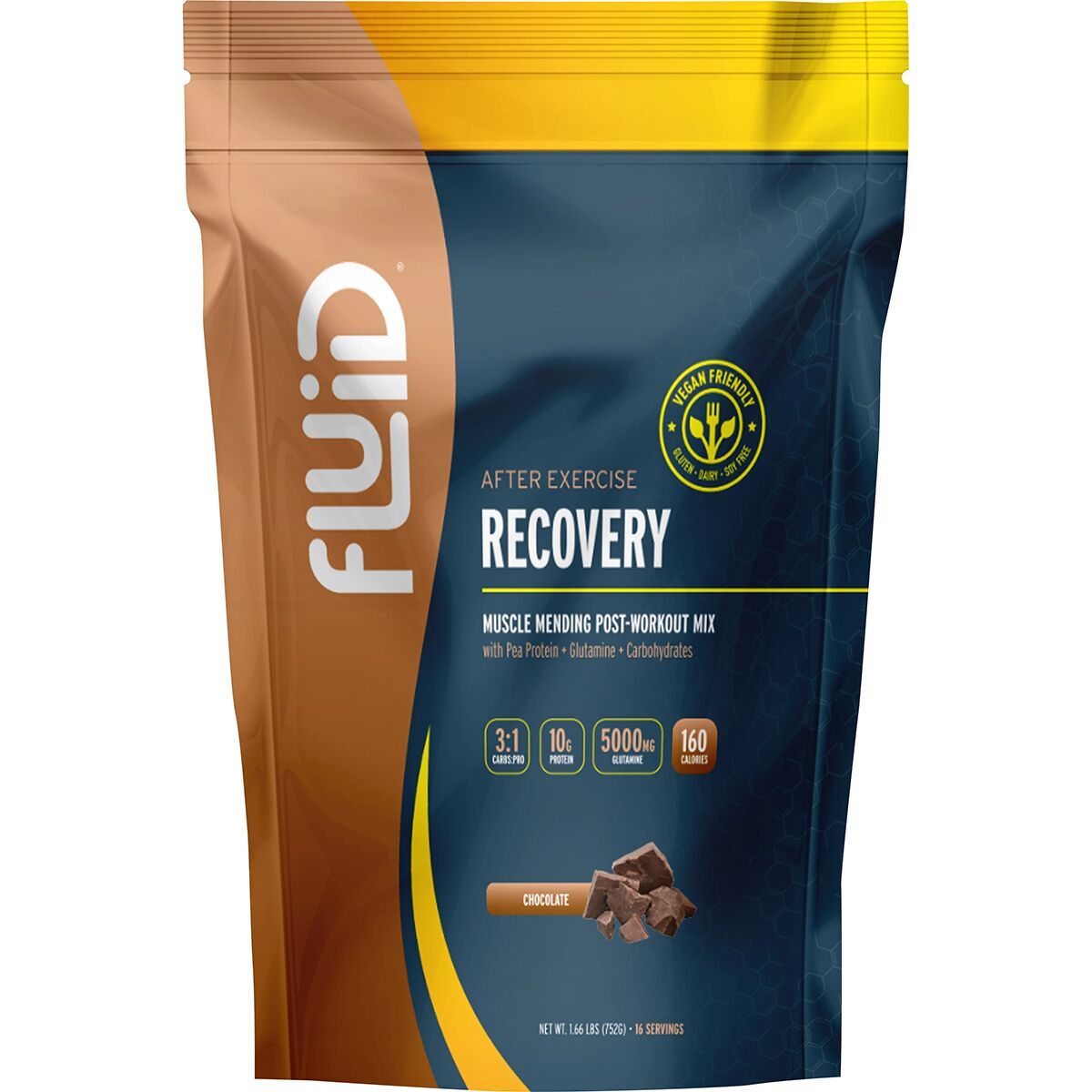 Image of Fluid Recovery Post-Workout Mix Vegan Chocolate (Dairy Free), 16 Servings