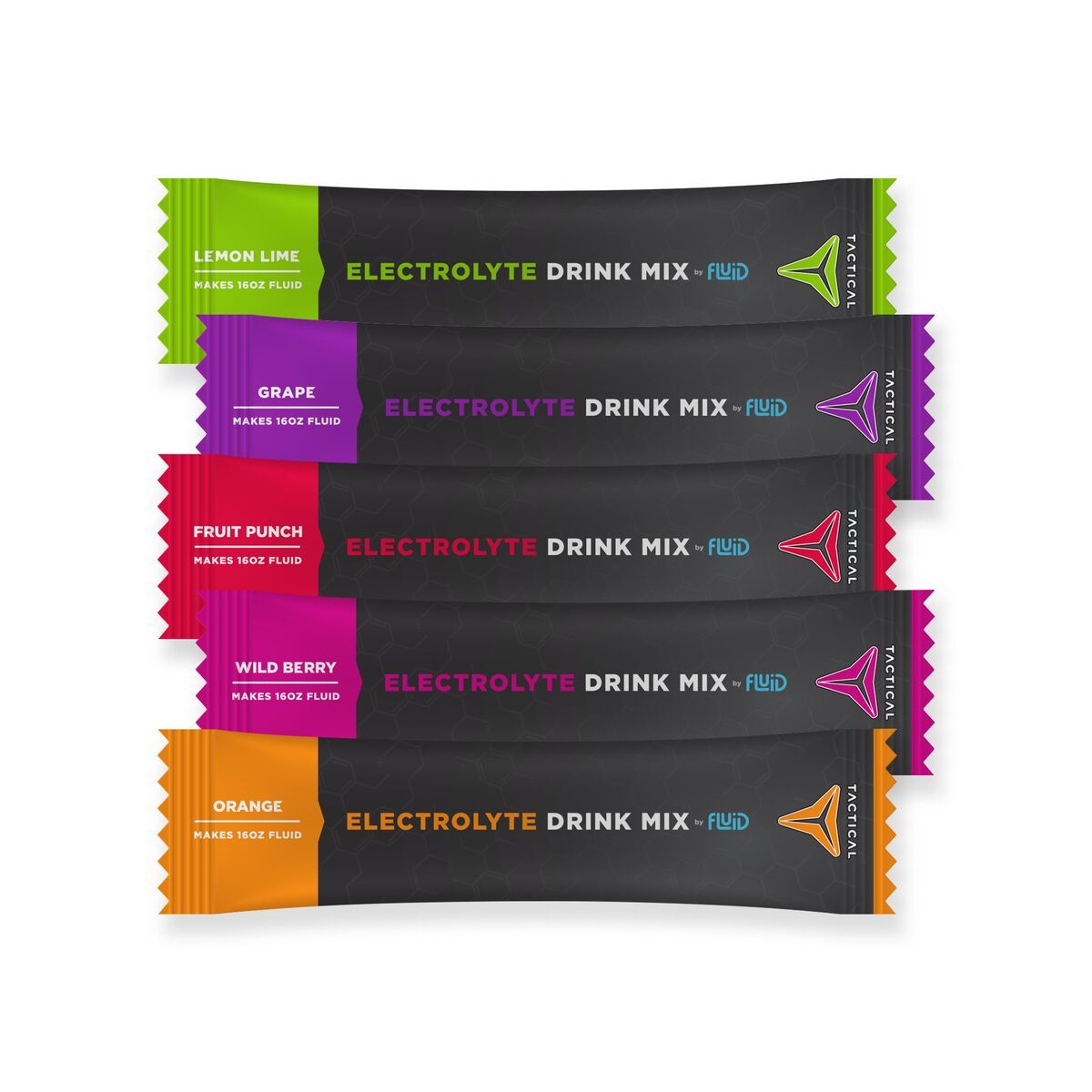 Image of Fluid Tactical Electrolyte Drink Mix Variety Pack, 25 count