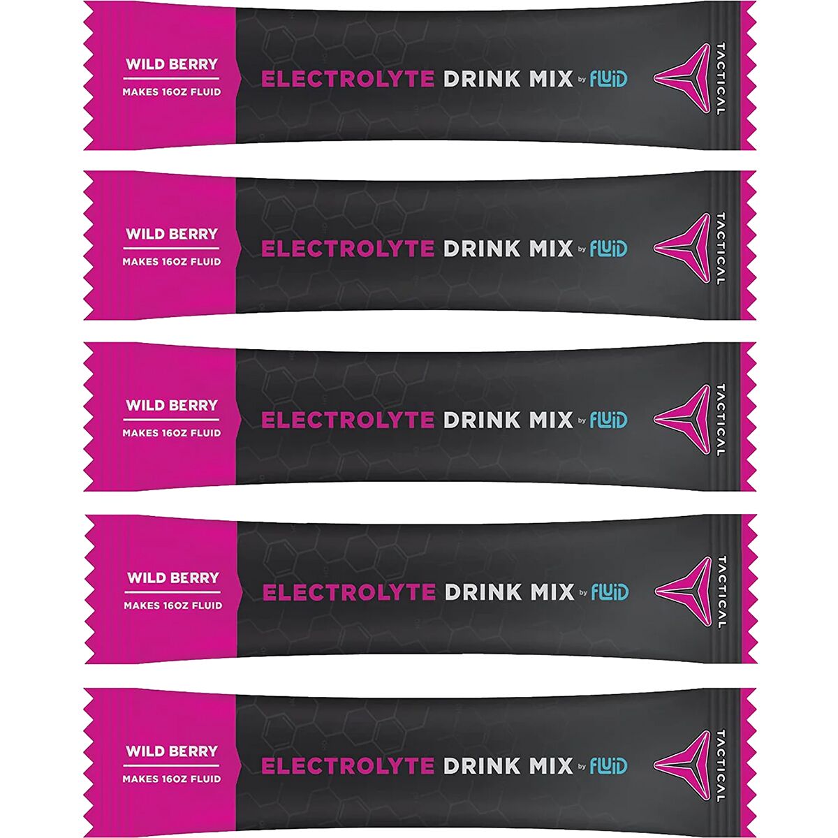 Image of Fluid Tactical Electrolyte Drink Mix Wild Berry, 25 count