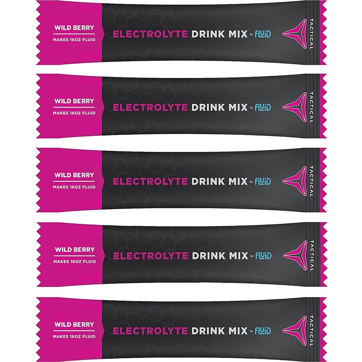 Image of Fluid Tactical Electrolyte Drink Mix Wild Berry, 25 count