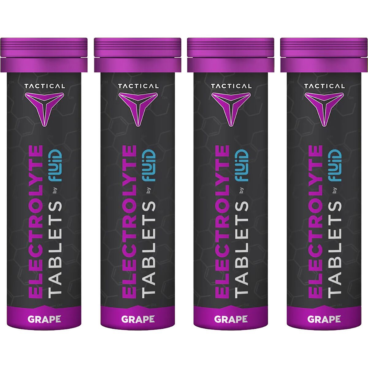 Image of Fluid Tactical Electrolyte Tablets Grape, 4 Tubes