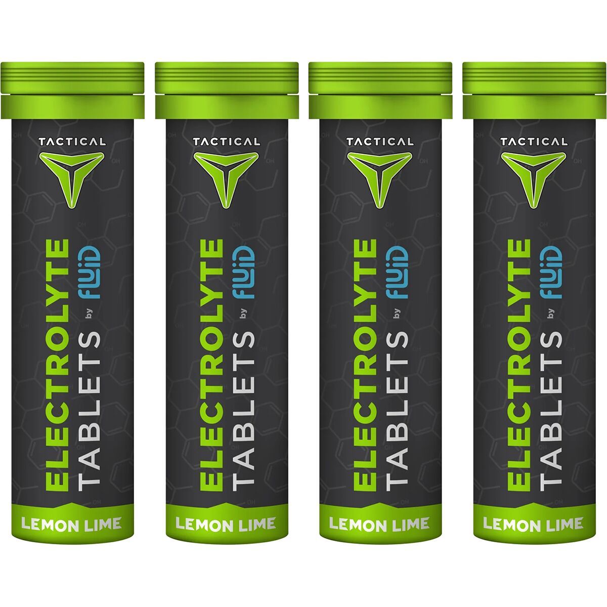 Image of Fluid Tactical Electrolyte Tablets Lemon Lime, 4 Tubes