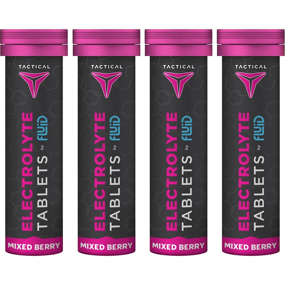 Image of Fluid Tactical Electrolyte Tablets Mixed Berry, 4 Tubes