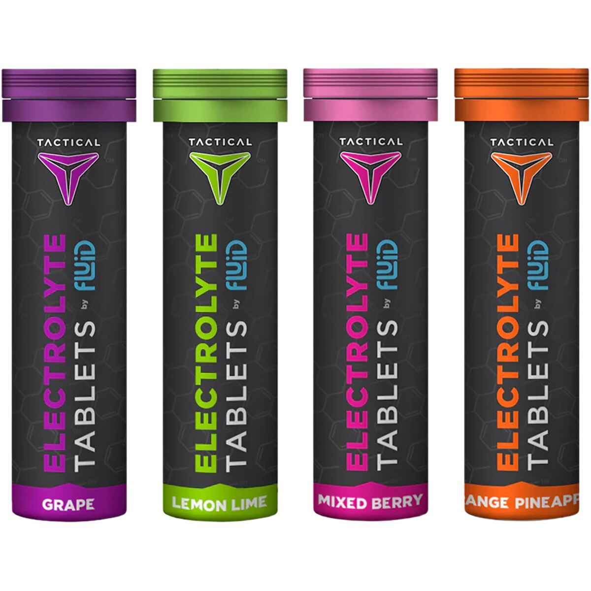 Image of Fluid Tactical Electrolyte Tablets Variety Pack, 4 Tubes