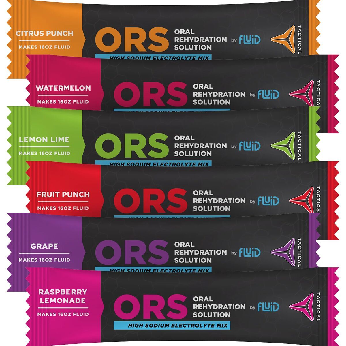 Image of Fluid Tactical ORS (Oral Rehydration Solution) Variety Pack, 12 count
