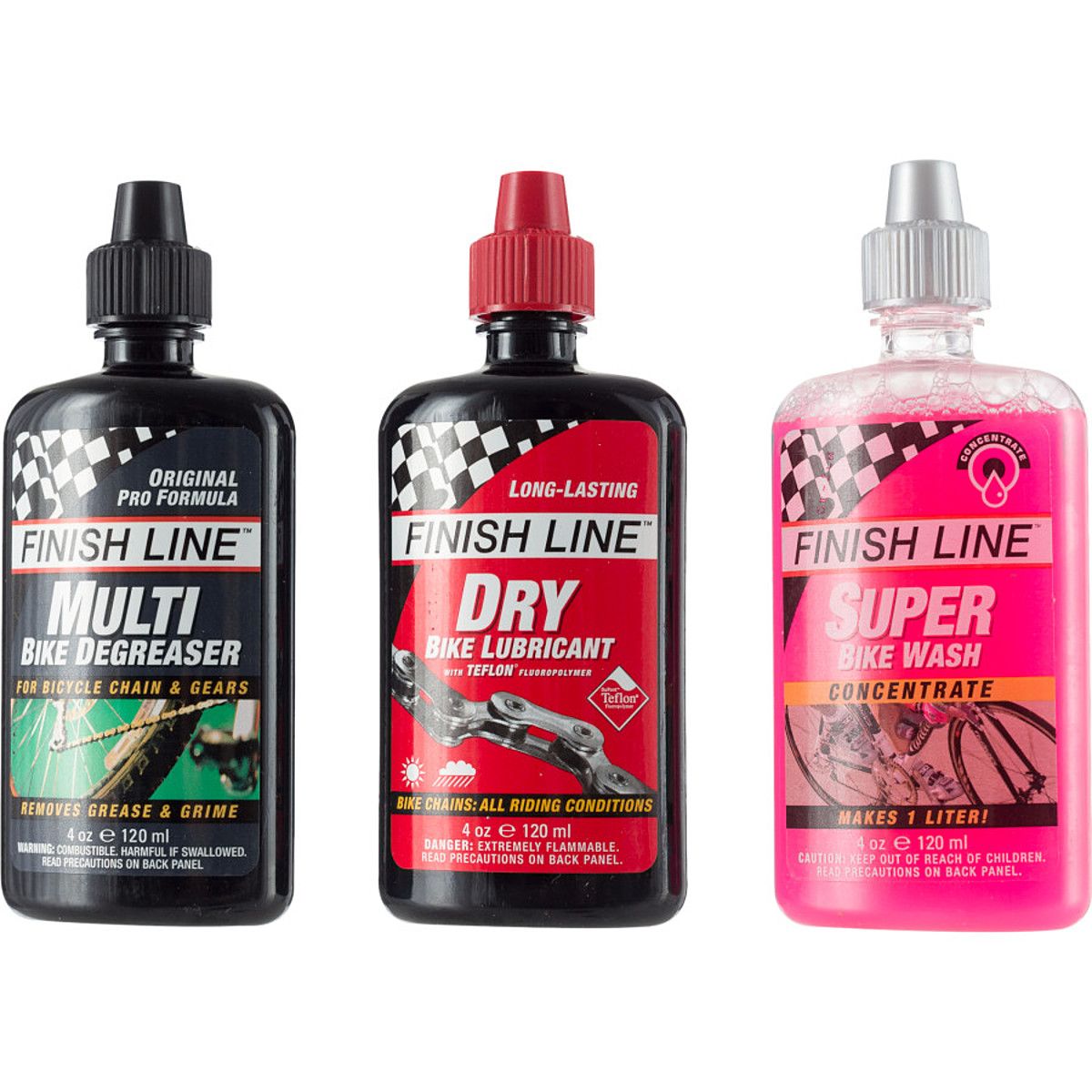 Image of Finish Line Bike Care Pack One Color, 4oz 3-Pack