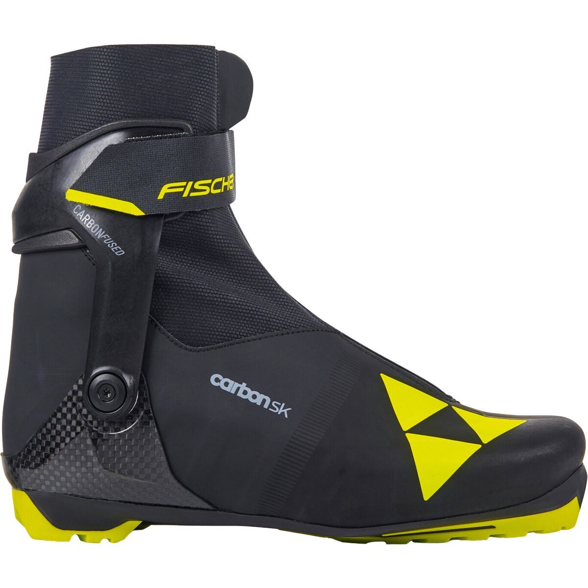Image of Fischer Carbon Skate Boot - 2026 Black/Yellow, 42.0