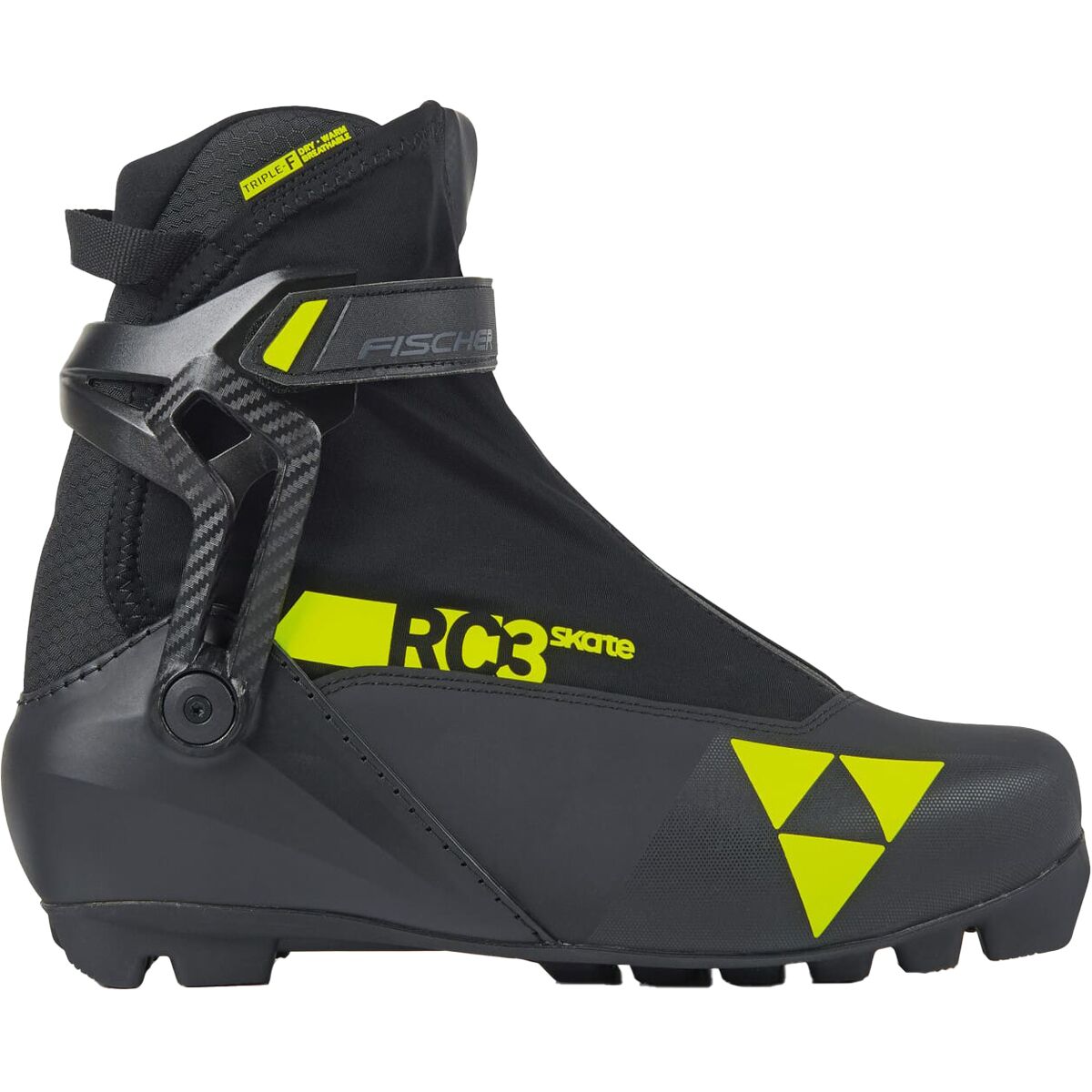 Image of Fischer RC3 Skate Boot - 2027 Black/Yellow, 39.0