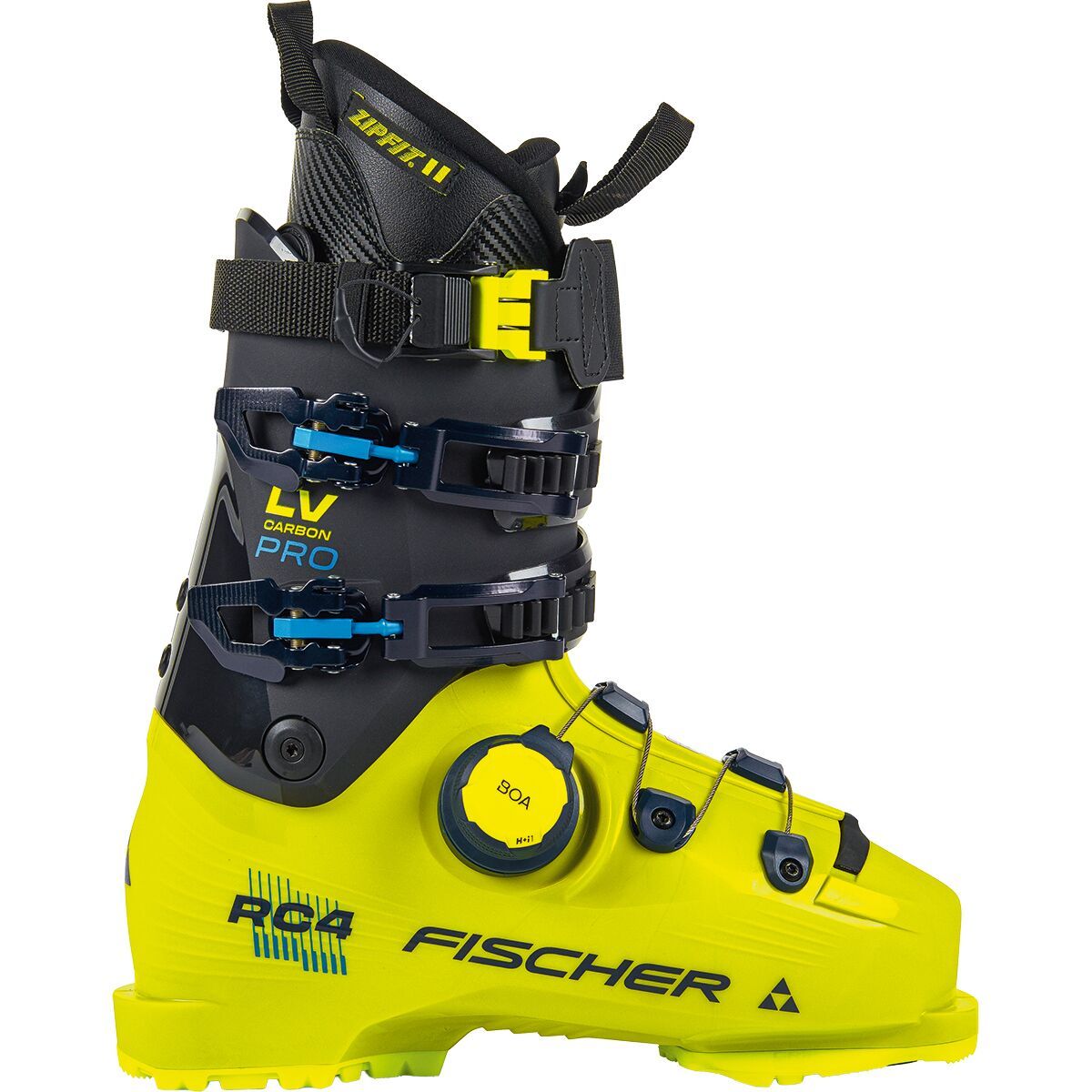Image of Fischer RC4 PRO LV BOA 130 ZipFit Boot - 2026 Yellow, 25.5