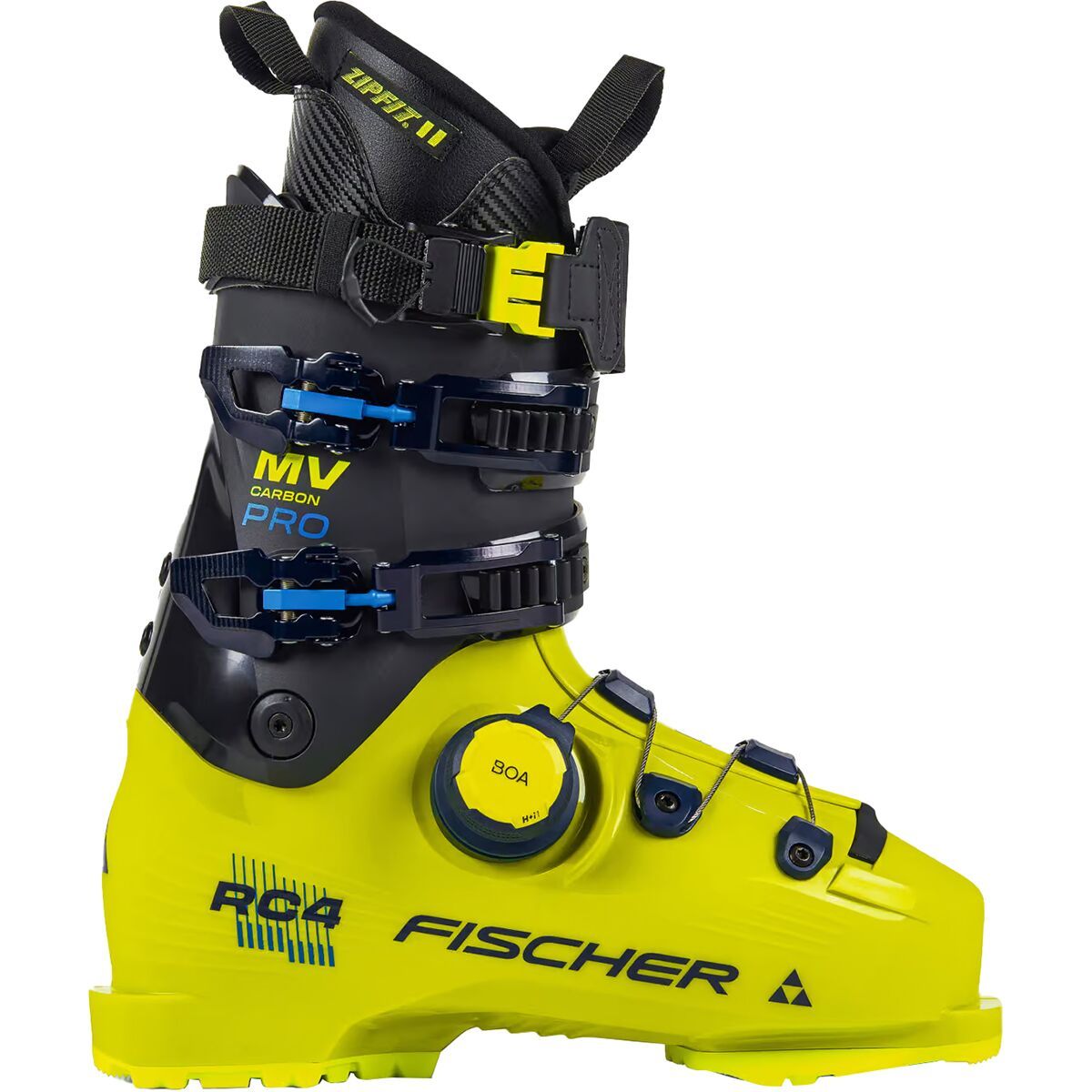 Image of Fischer RC4 PRO MV BOA ZipFit Boot - 2026 Yellow, 26.5