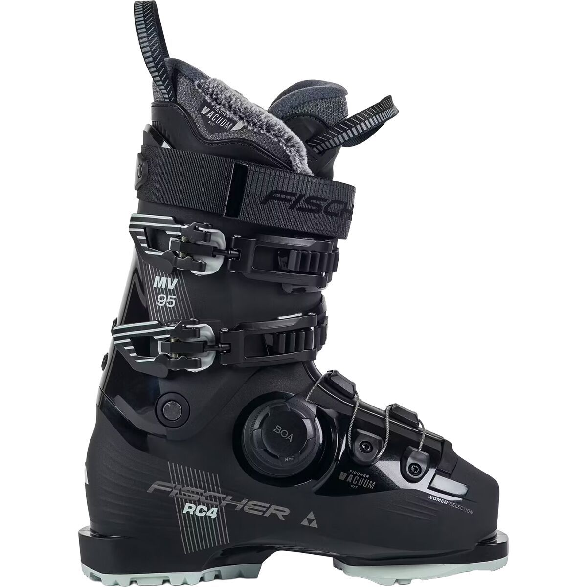 Fischer RC4 95 MV BOA VAC GW Alpine Ski Boots Women's 2025 Black/Black, 27.5