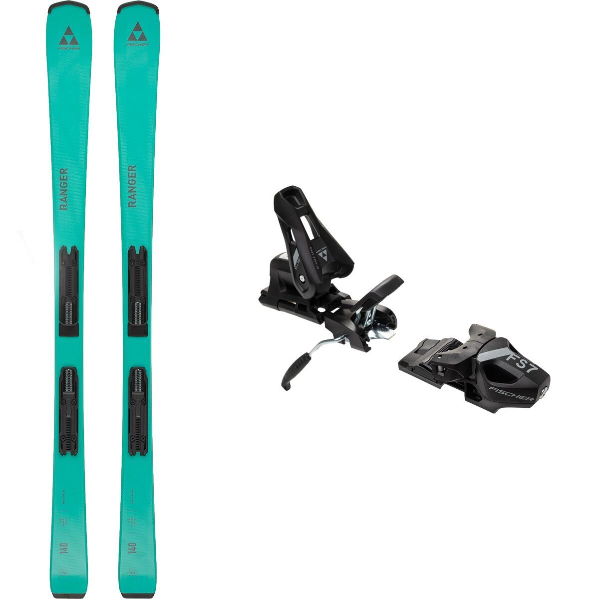 Image of Fischer Ranger Jr Ski w/ Fs7 GW Binding - 2024 - Girls' One Color/Black, 140cm, 78mm