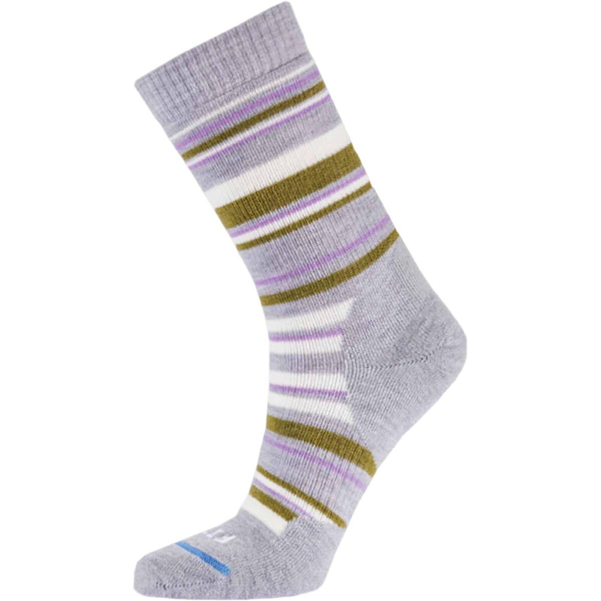 Image of FITS Medium Striped Hiker Crew Sock Woodbine, L