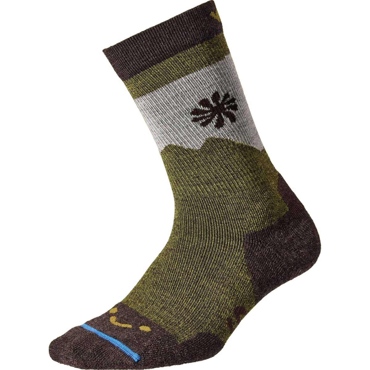 Image of FITS Teton Too Crew Original Fit Light Sock Dark Forest, S