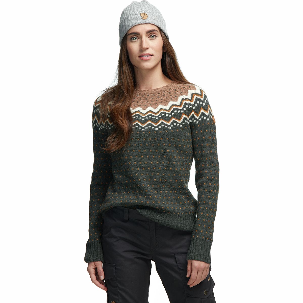 Image of Fjallraven Ovik Knit Sweater - Women's Deep Forest, M