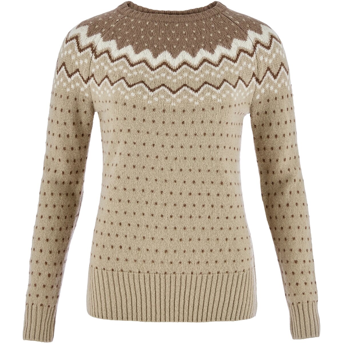 Image of Fjallraven Ovik Knit Sweater - Women's Fossil/Suede Brown, S