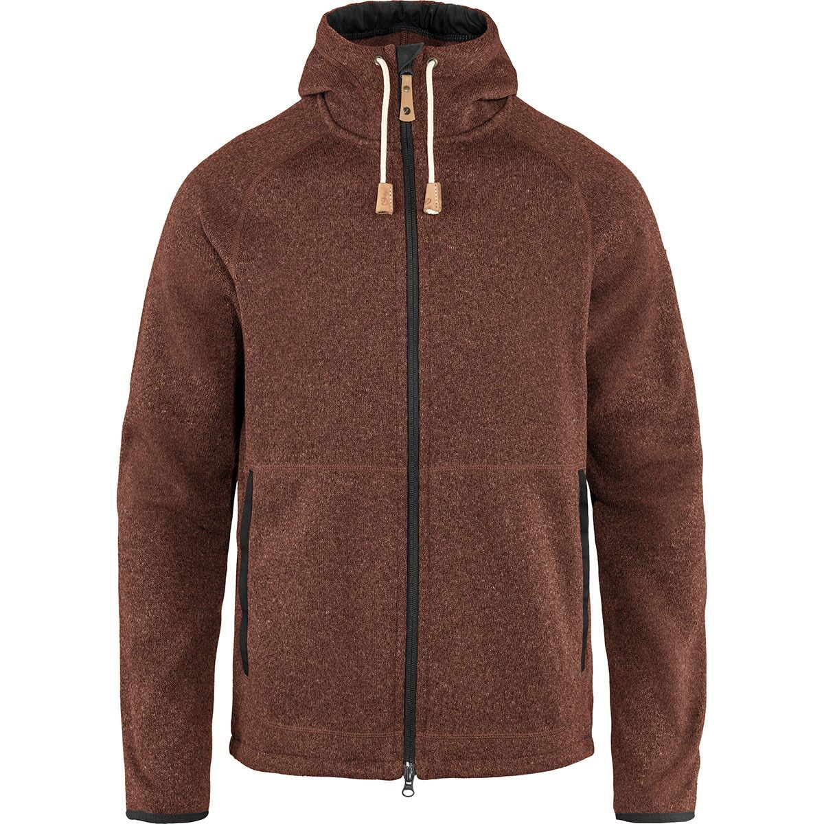 Image of Fjallraven Ovik Fleece Hooded Jacket - Men's Autumn Leaf, M