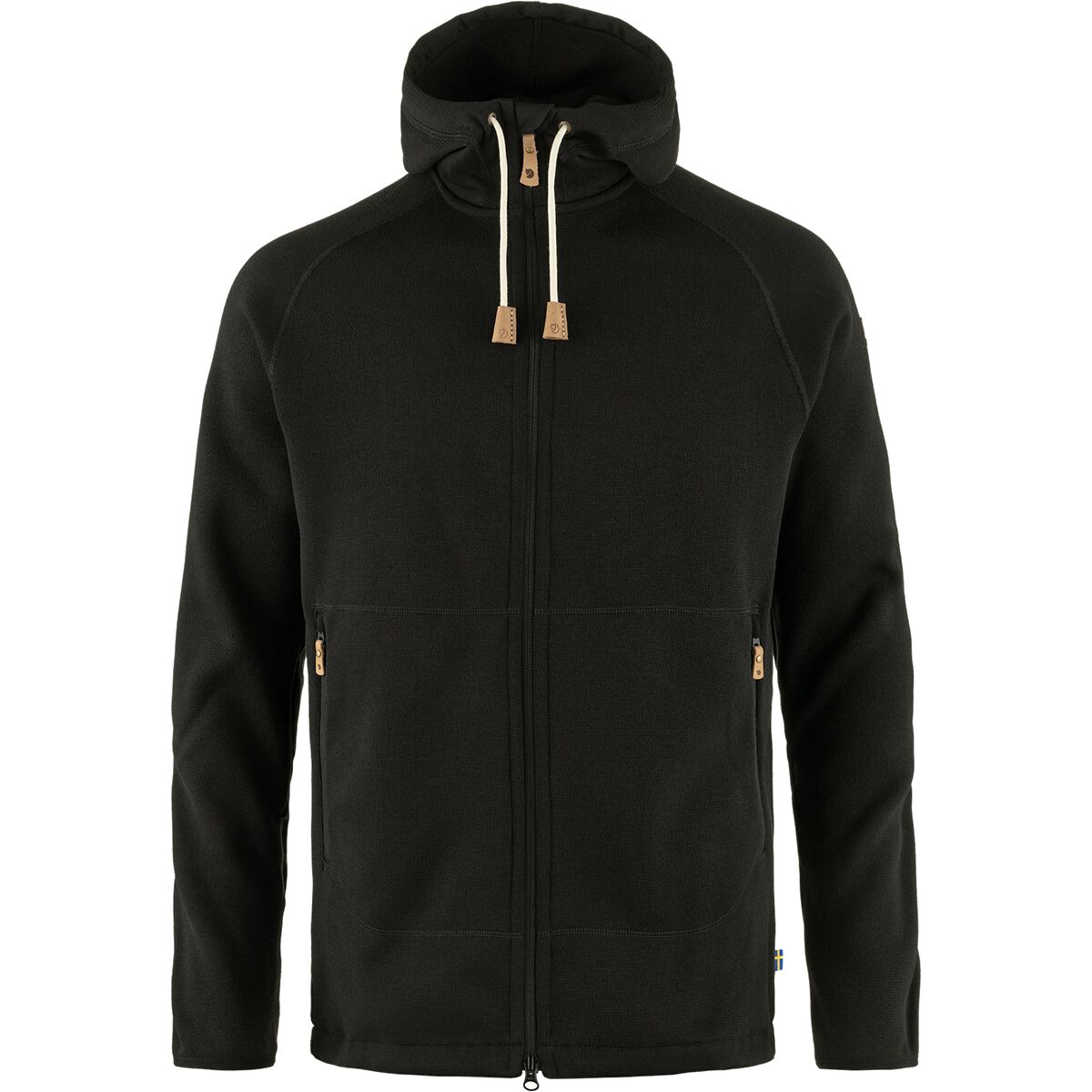 Image of Fjallraven Ovik Fleece Hooded Jacket - Men's Black, XL